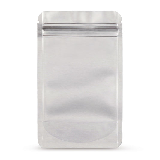 Doypack alluminio — Vista principale del sacchetto con composito in alluminio di Elke Plastic